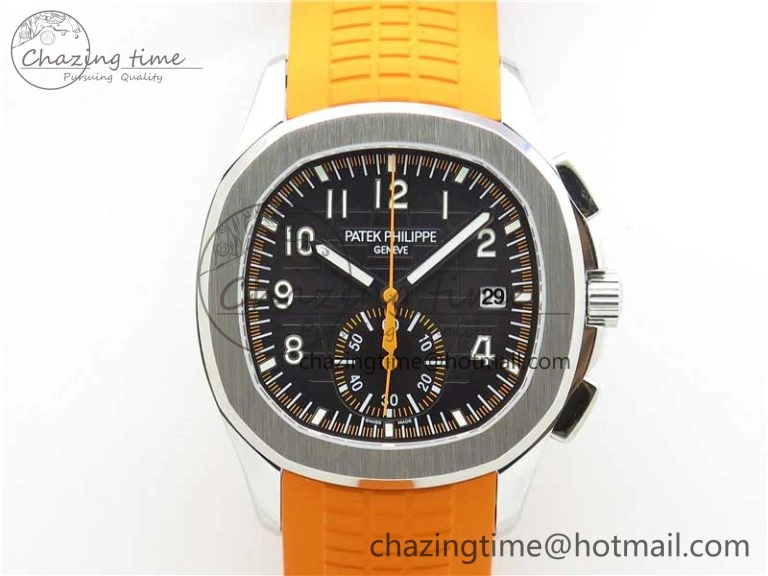 Aquanaut 5968 SS OMF Best Edition Gray Dial on Orange Rubber Strap A520