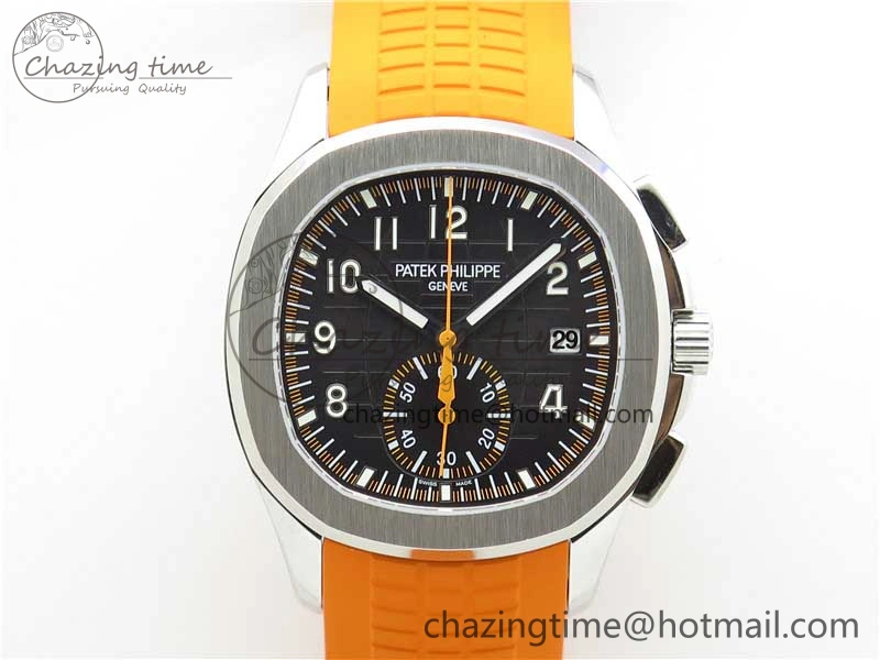 Aquanaut 5968 SS OMF Best Edition Gray Dial on Orange Rubber Strap A520