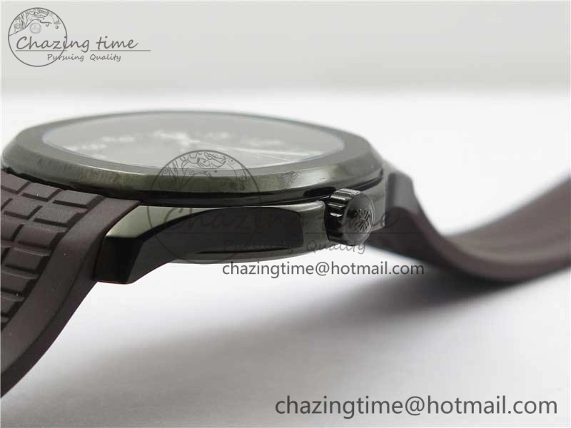 Aquanaut Black Venom DLC ZF 1:1 Best Edition Black Dial on Brown Rubber Strap 324CS (Free box)