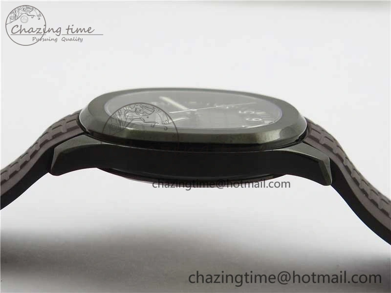 Aquanaut Black Venom DLC ZF 1:1 Best Edition Black Dial on Brown Rubber Strap 324CS (Free box)