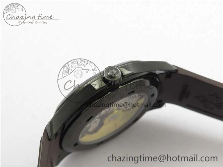Aquanaut Black Venom DLC ZF 1:1 Best Edition Black Dial on Brown Rubber Strap 324CS (Free box)
