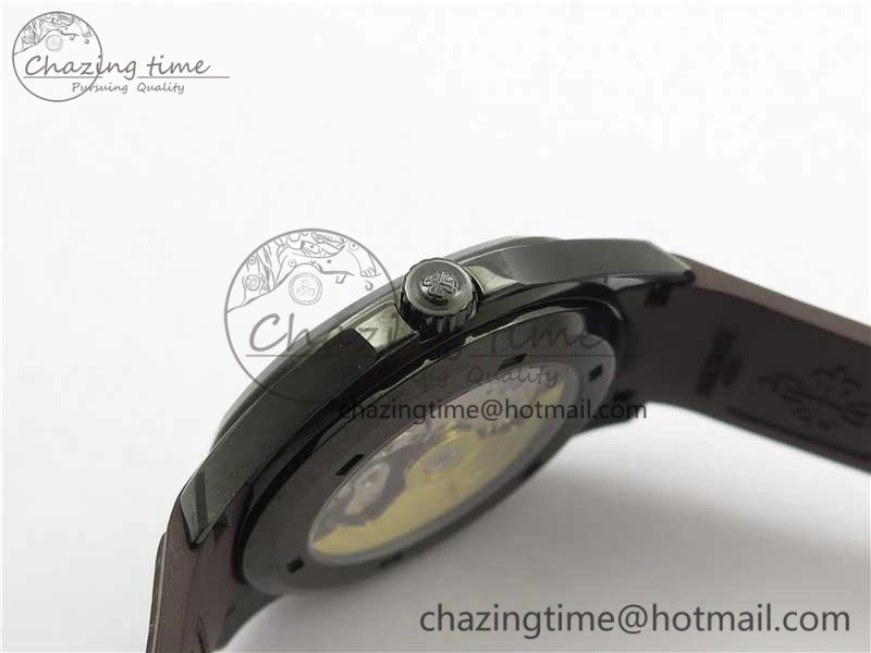 Aquanaut Black Venom DLC ZF 1:1 Best Edition Black Dial on Brown Rubber Strap 324CS (Free box)