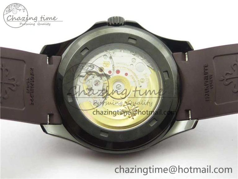 Aquanaut Black Venom DLC ZF 1:1 Best Edition Black Dial on Brown Rubber Strap 324CS (Free box)
