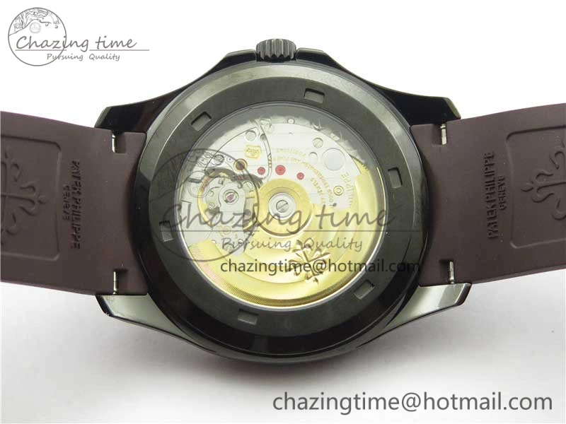 Aquanaut Black Venom DLC ZF 1:1 Best Edition Black Dial on Brown Rubber Strap 324CS (Free box)