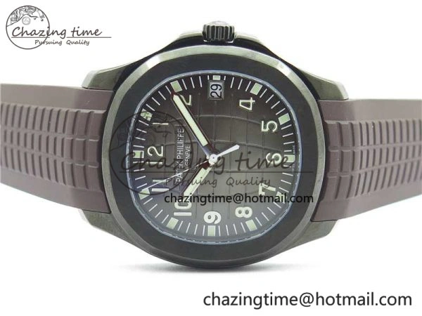 Aquanaut Black Venom DLC ZF 1:1 Best Edition Black Dial on Brown Rubber Strap 324CS (Free box)