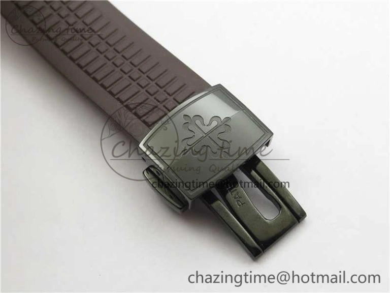 Aquanaut Black Venom DLC ZF 1:1 Best Edition Black Dial on Brown Rubber Strap 324CS (Free box)