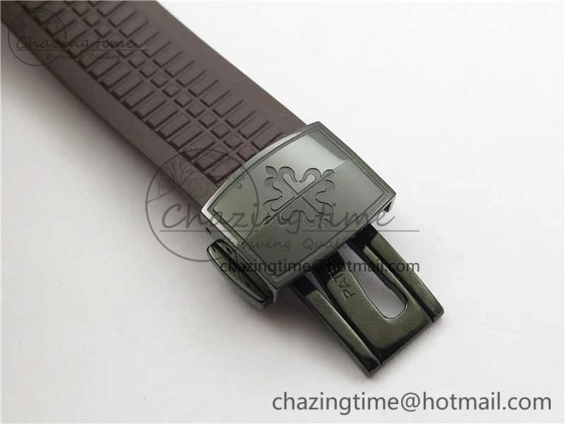 Aquanaut Black Venom DLC ZF 1:1 Best Edition Black Dial on Brown Rubber Strap 324CS (Free box)