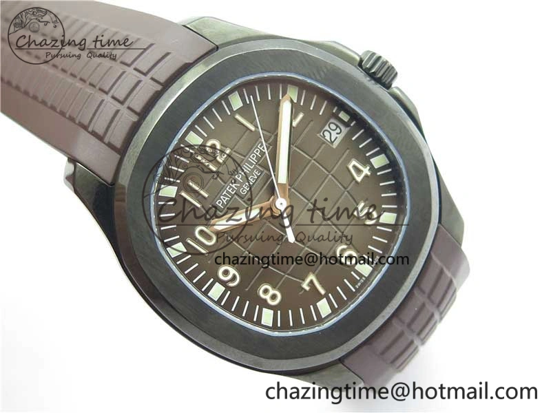 Aquanaut Black Venom DLC ZF 1:1 Best Edition Black Dial on Brown Rubber Strap 324CS (Free box)