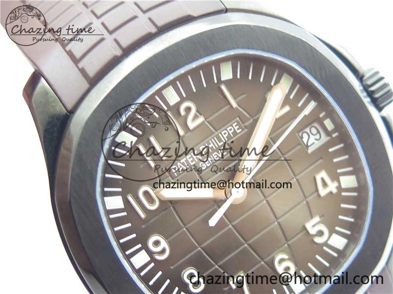 Aquanaut Black Venom DLC ZF 1:1 Best Edition Black Dial on Brown Rubber Strap 324CS (Free box)
