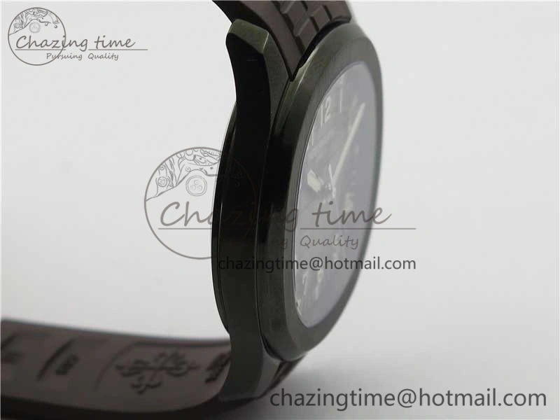 Aquanaut Black Venom DLC ZF 1:1 Best Edition Black Dial on Brown Rubber Strap 324CS (Free box)