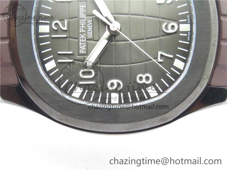 Aquanaut Black Venom DLC ZF 1:1 Best Edition Black Dial on Brown Rubber Strap 324CS (Free box)