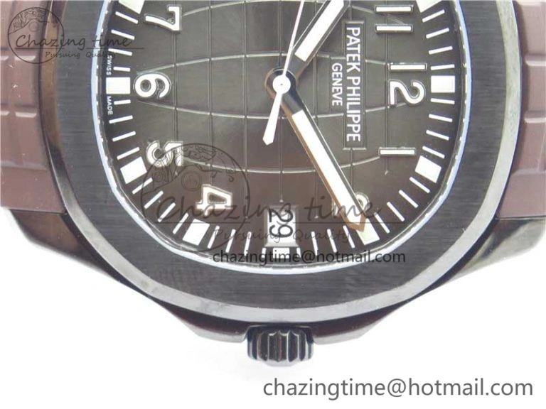 Aquanaut Black Venom DLC ZF 1:1 Best Edition Black Dial on Brown Rubber Strap 324CS (Free box)
