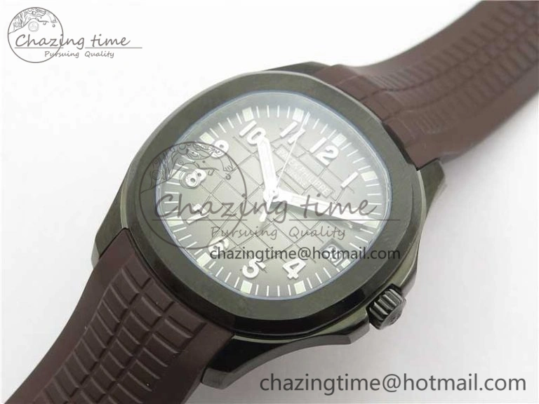 Aquanaut Black Venom DLC ZF 1:1 Best Edition Black Dial on Brown Rubber Strap 324CS (Free box)