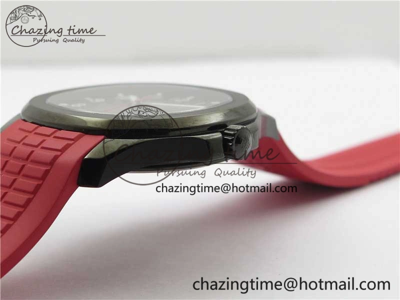 Aquanaut Black Venom DLC ZF 1:1 Best Edition Black Dial on Red Rubber Strap 324CS (Free box)