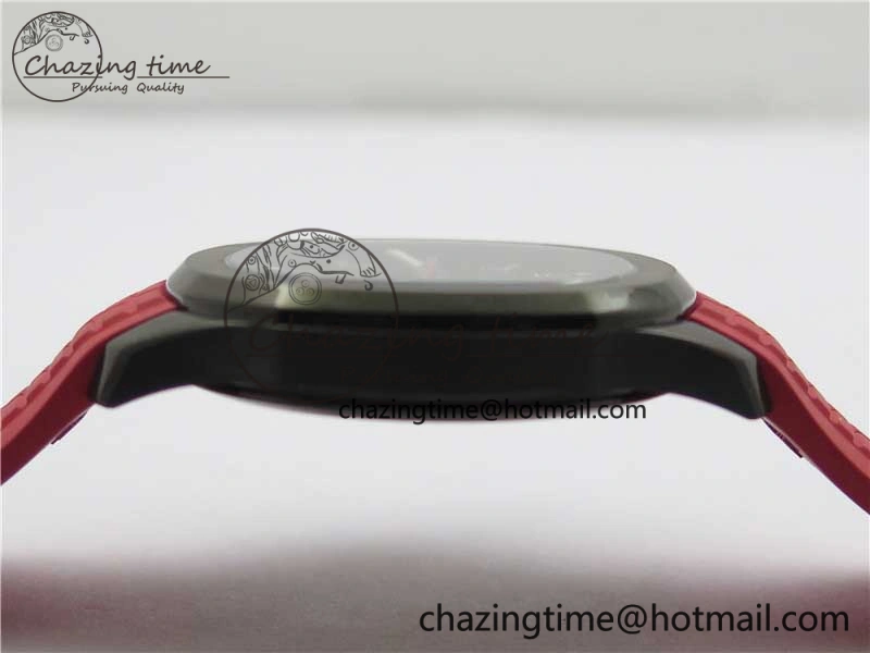 Aquanaut Black Venom DLC ZF 1:1 Best Edition Black Dial on Red Rubber Strap 324CS (Free box)