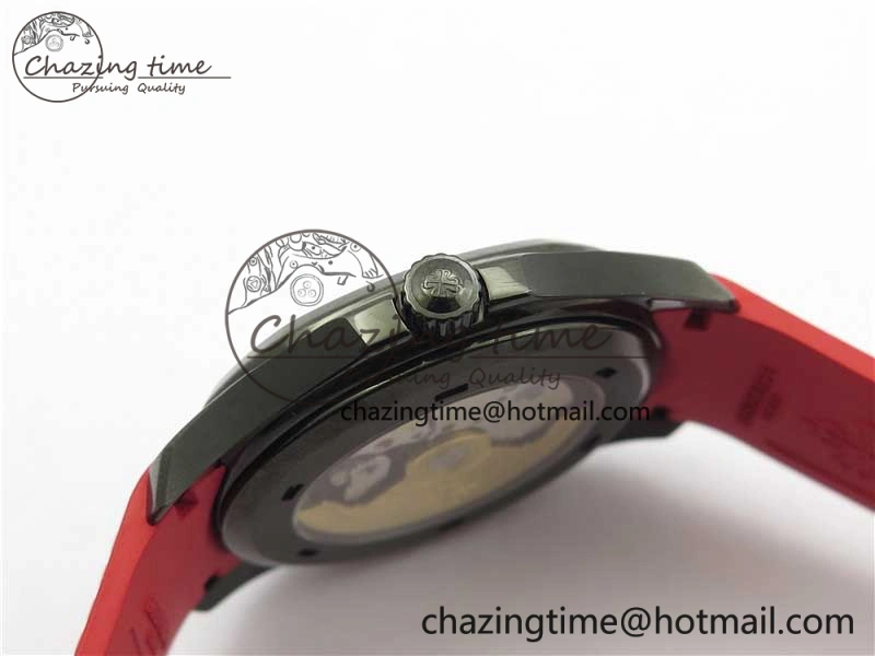 Aquanaut Black Venom DLC ZF 1:1 Best Edition Black Dial on Red Rubber Strap 324CS (Free box)