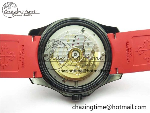 Aquanaut Black Venom DLC ZF 1:1 Best Edition Black Dial on Red Rubber Strap 324CS (Free box)