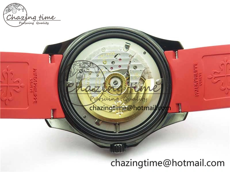Aquanaut Black Venom DLC ZF 1:1 Best Edition Black Dial on Red Rubber Strap 324CS (Free box)