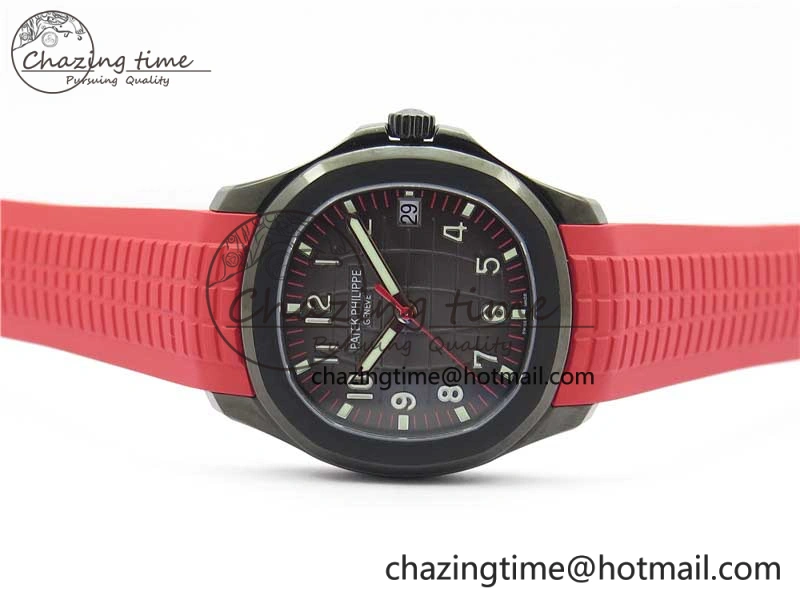 Aquanaut Black Venom DLC ZF 1:1 Best Edition Black Dial on Red Rubber Strap 324CS (Free box)