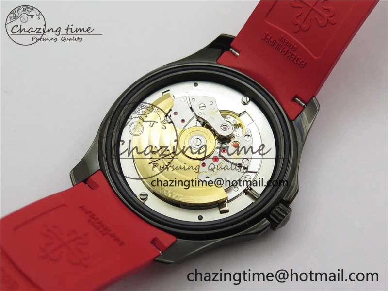 Aquanaut Black Venom DLC ZF 1:1 Best Edition Black Dial on Red Rubber Strap 324CS (Free box)