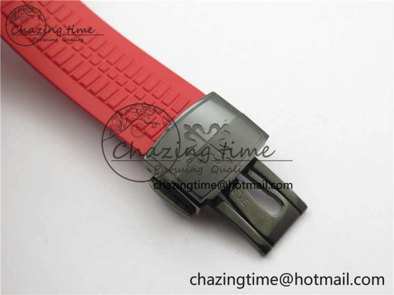 Aquanaut Black Venom DLC ZF 1:1 Best Edition Black Dial on Red Rubber Strap 324CS (Free box)