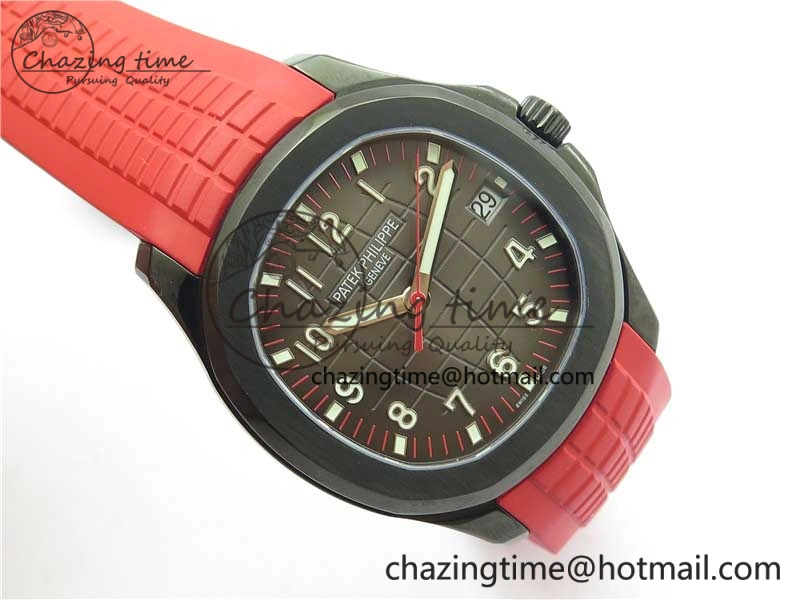 Aquanaut Black Venom DLC ZF 1:1 Best Edition Black Dial on Red Rubber Strap 324CS (Free box)