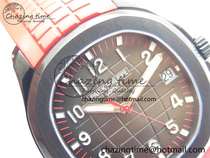 Aquanaut Black Venom DLC ZF 1:1 Best Edition Black Dial on Red Rubber Strap 324CS (Free box)