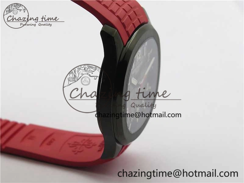 Aquanaut Black Venom DLC ZF 1:1 Best Edition Black Dial on Red Rubber Strap 324CS (Free box)