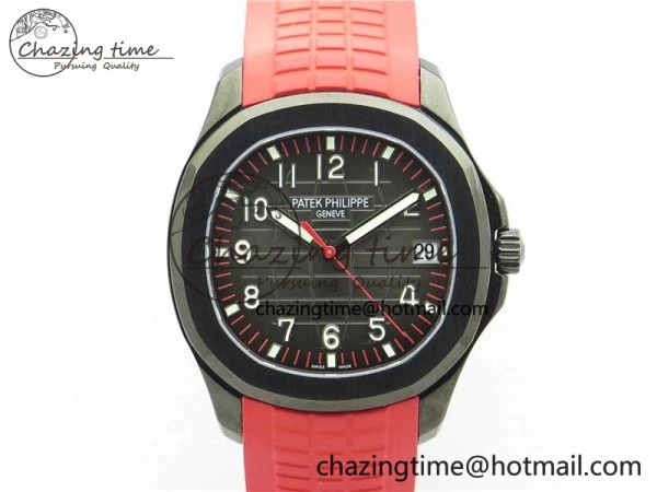 Aquanaut Black Venom DLC ZF 1:1 Best Edition Black Dial on Red Rubber Strap 324CS (Free box)