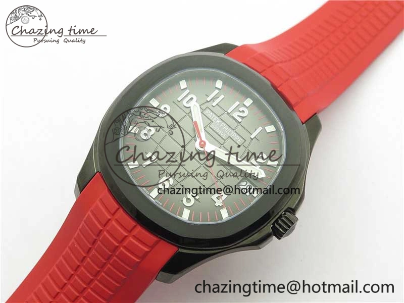 Aquanaut Black Venom DLC ZF 1:1 Best Edition Black Dial on Red Rubber Strap 324CS (Free box)