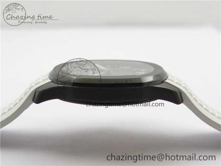 Aquanaut Black Venom DLC ZF 1:1 Best Edition Black Dial on White Rubber Strap 324CS (Free box)