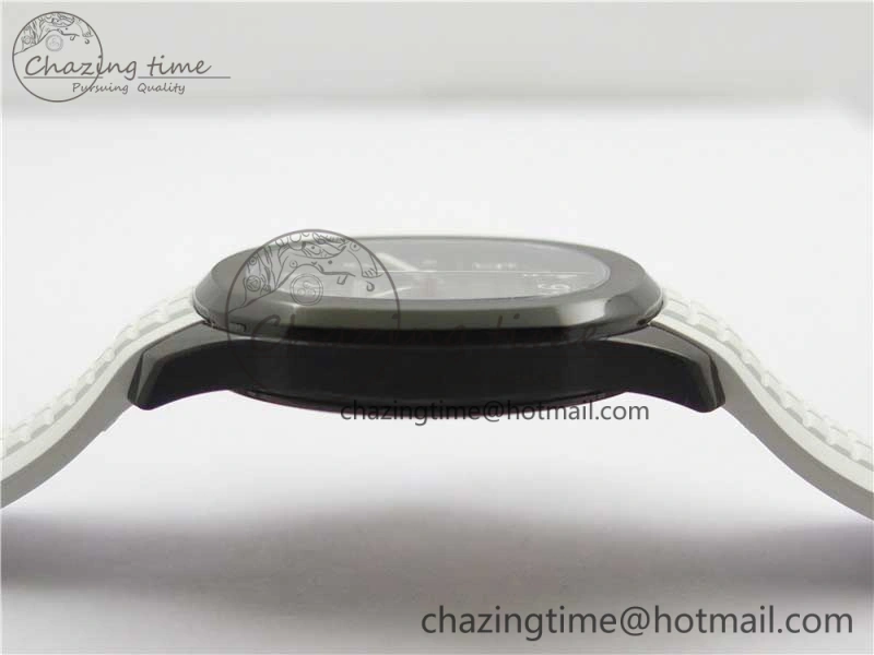 Aquanaut Black Venom DLC ZF 1:1 Best Edition Black Dial on White Rubber Strap 324CS (Free box)