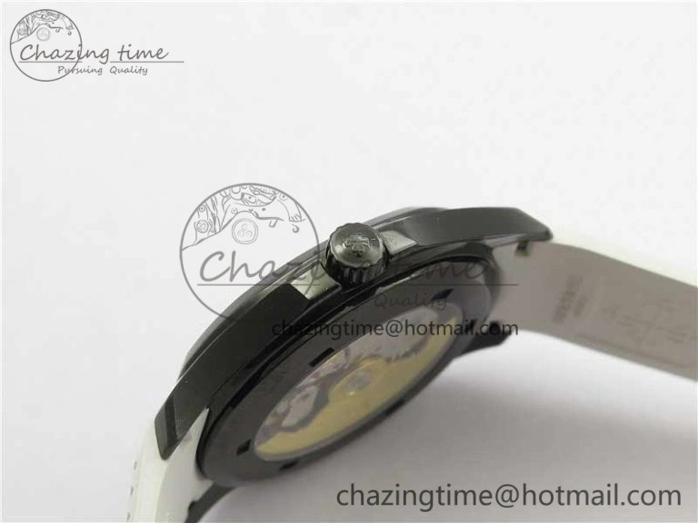 Aquanaut Black Venom DLC ZF 1:1 Best Edition Black Dial on White Rubber Strap 324CS (Free box)