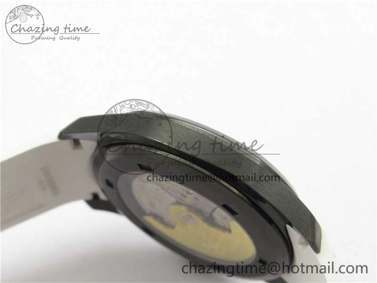 Aquanaut Black Venom DLC ZF 1:1 Best Edition Black Dial on White Rubber Strap 324CS (Free box)