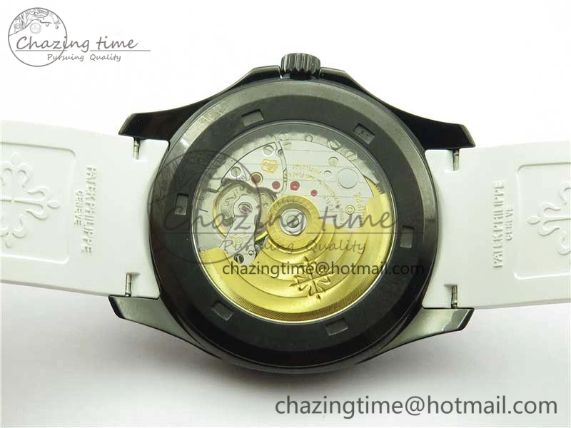 Aquanaut Black Venom DLC ZF 1:1 Best Edition Black Dial on White Rubber Strap 324CS (Free box)