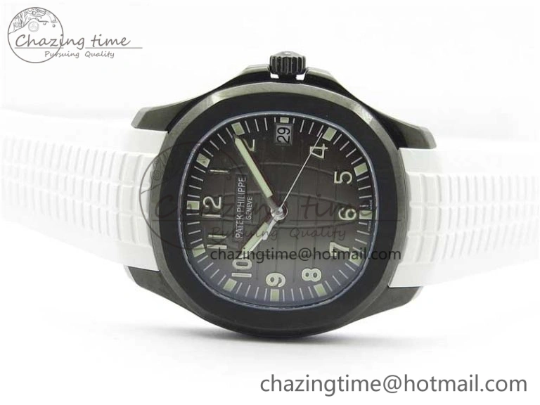 Aquanaut Black Venom DLC ZF 1:1 Best Edition Black Dial on White Rubber Strap 324CS (Free box)