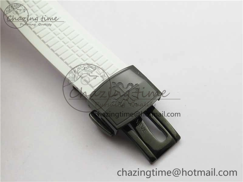 Aquanaut Black Venom DLC ZF 1:1 Best Edition Black Dial on White Rubber Strap 324CS (Free box)