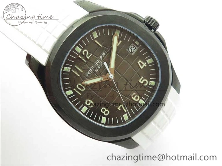 Aquanaut Black Venom DLC ZF 1:1 Best Edition Black Dial on White Rubber Strap 324CS (Free box)