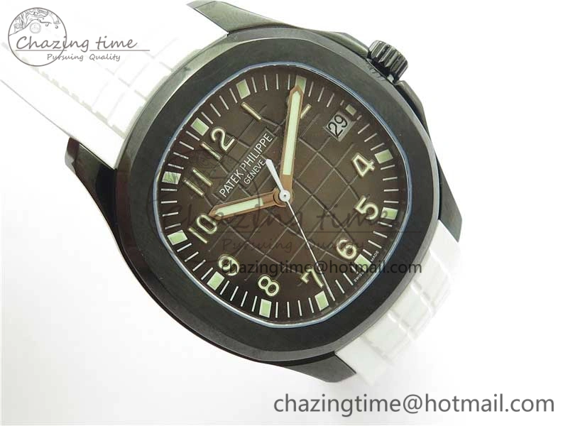 Aquanaut Black Venom DLC ZF 1:1 Best Edition Black Dial on White Rubber Strap 324CS (Free box)