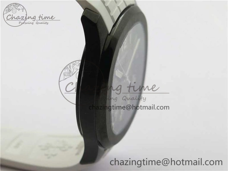 Aquanaut Black Venom DLC ZF 1:1 Best Edition Black Dial on White Rubber Strap 324CS (Free box)