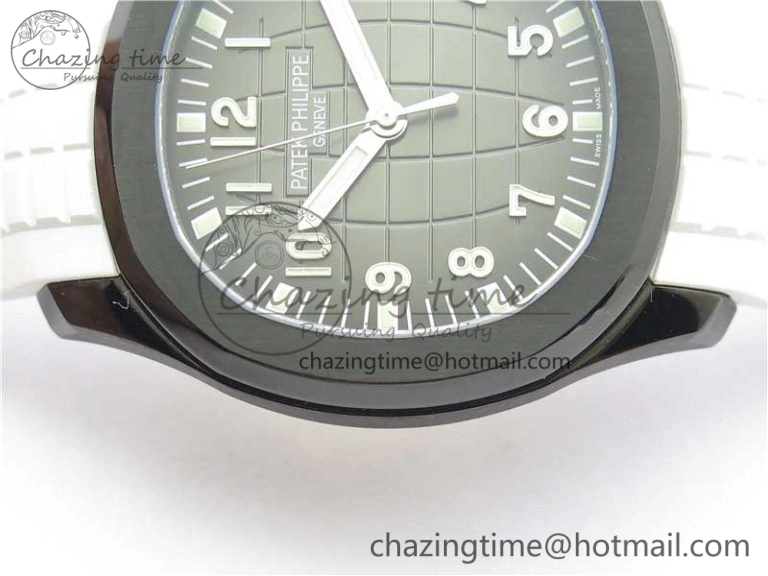 Aquanaut Black Venom DLC ZF 1:1 Best Edition Black Dial on White Rubber Strap 324CS (Free box)