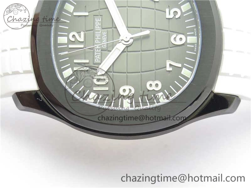 Aquanaut Black Venom DLC ZF 1:1 Best Edition Black Dial on White Rubber Strap 324CS (Free box)