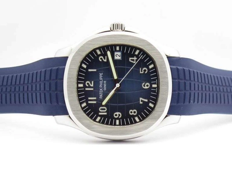 Aquanaut Jumbo 42mm SS BP Maker 1:1 Best Edition Blue Dial On Blue Rubber Strap APP324CS