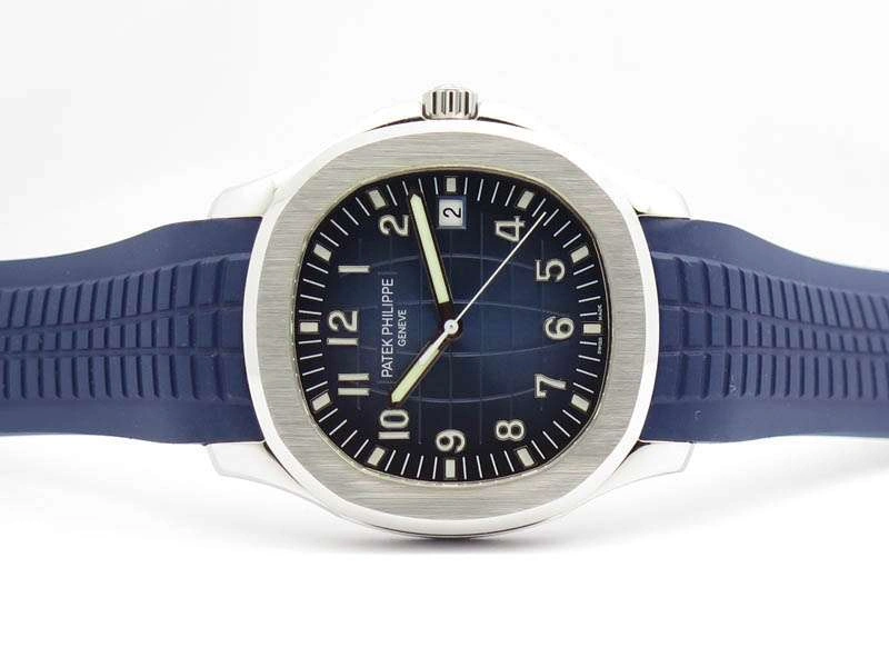 Aquanaut Jumbo 42mm SS BP Maker 1:1 Best Edition Blue Dial On Blue Rubber Strap APP324CS