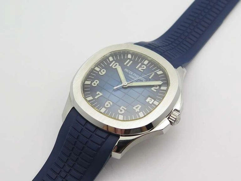 Aquanaut Jumbo 42mm SS BP Maker 1:1 Best Edition Blue Dial On Blue Rubber Strap APP324CS