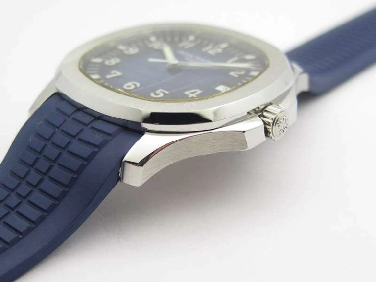 Aquanaut Jumbo 42mm SS BP Maker 1:1 Best Edition Blue Dial On Blue Rubber Strap APP324CS
