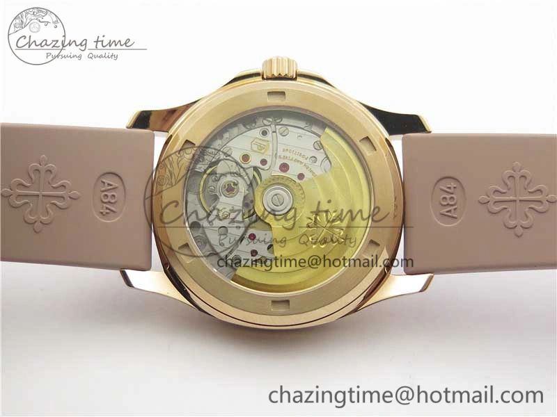 Aquanaut Jumbo 5069A RG PPF 1-1 Best Edition White MOP Dial on Rubber Strap Asian PP324CS(Free box)