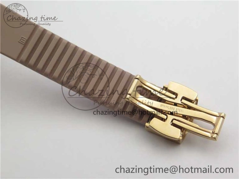 Aquanaut Jumbo 5069A RG PPF 1-1 Best Edition White MOP Dial on Rubber Strap Asian PP324CS(Free box)