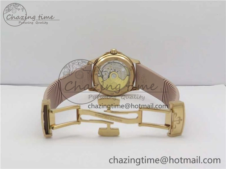 Aquanaut Jumbo 5069A RG PPF 1-1 Best Edition White MOP Dial on Rubber Strap Asian PP324CS(Free box)