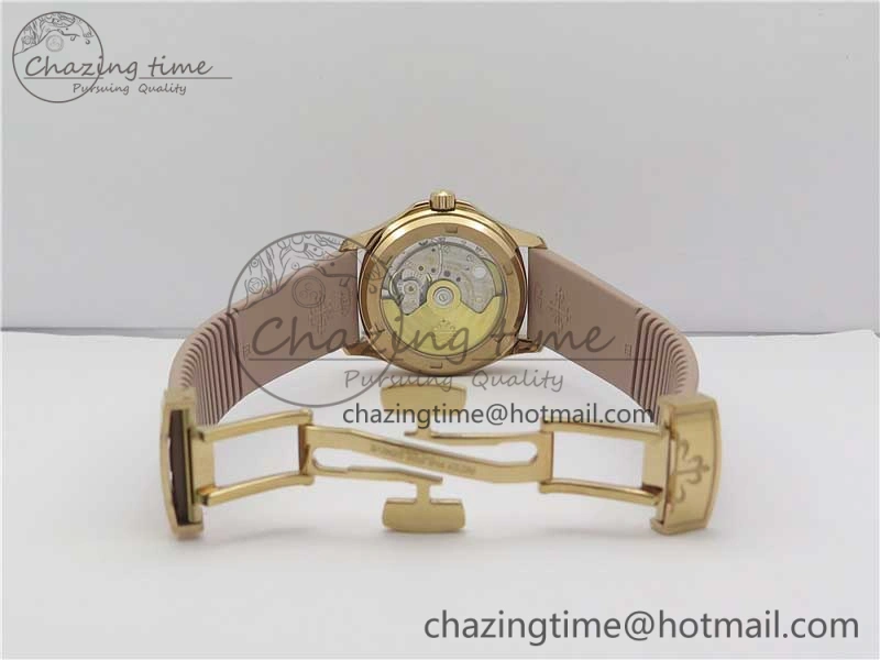 Aquanaut Jumbo 5069A RG PPF 1-1 Best Edition White MOP Dial on Rubber Strap Asian PP324CS(Free box)